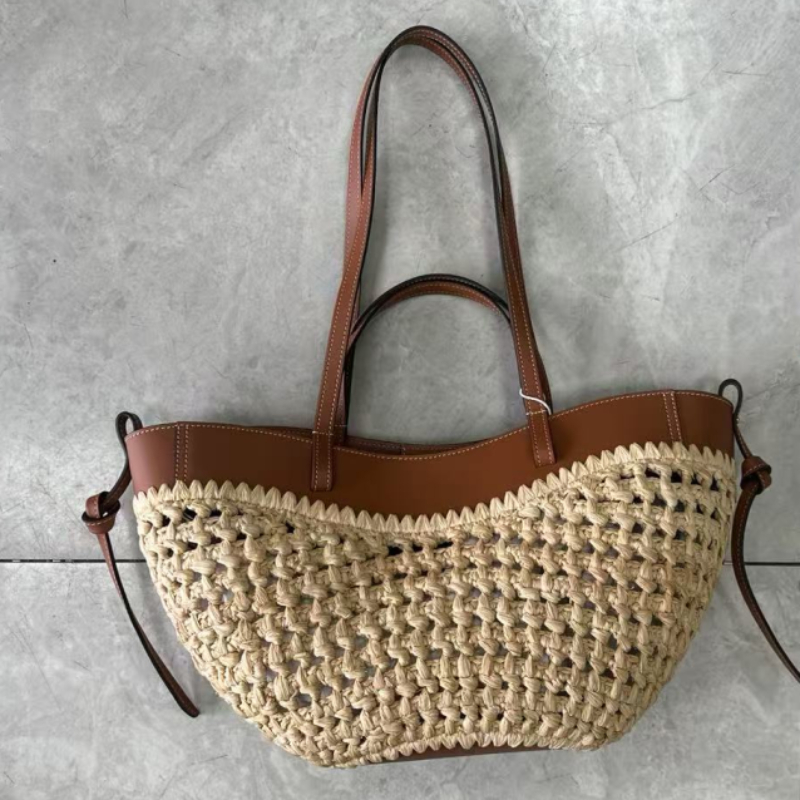 ブランド中空織ビーチバッグニッチファッションショルダー脇の下 - Women Bags On Sale のレビューと価格