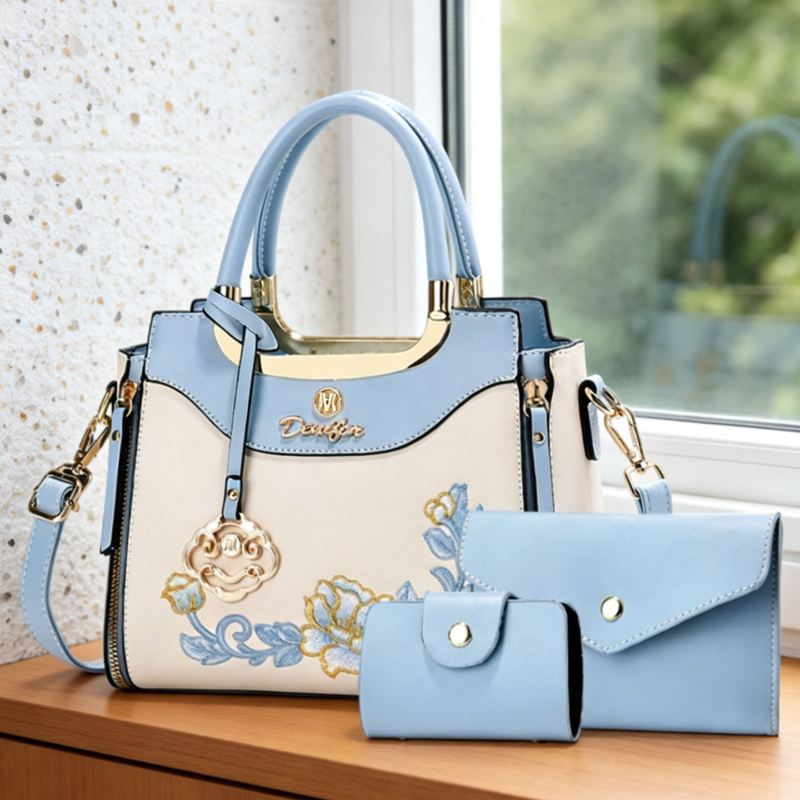 高品質な刺繍入りハンドバッグ3点セット。毎日の外出、デート、 - Women'S Bags Handbags のレビューと価格