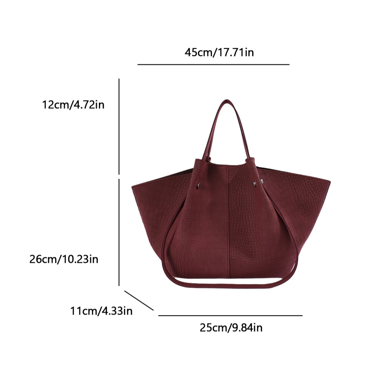 高級感あふれるクロコダイル柄のレザー製トートバッグ。女性向け - Women Bags On Sale のレビューと価格